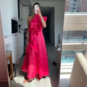 Aje Adelia ruffle midi dress